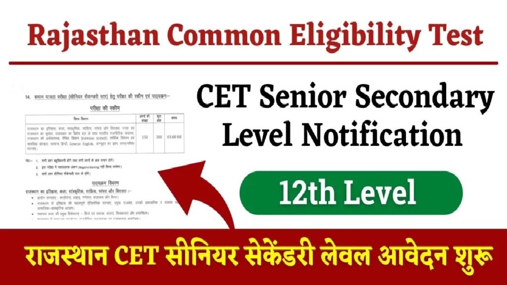 Rajasthan Common Eligibility Test Recruitment